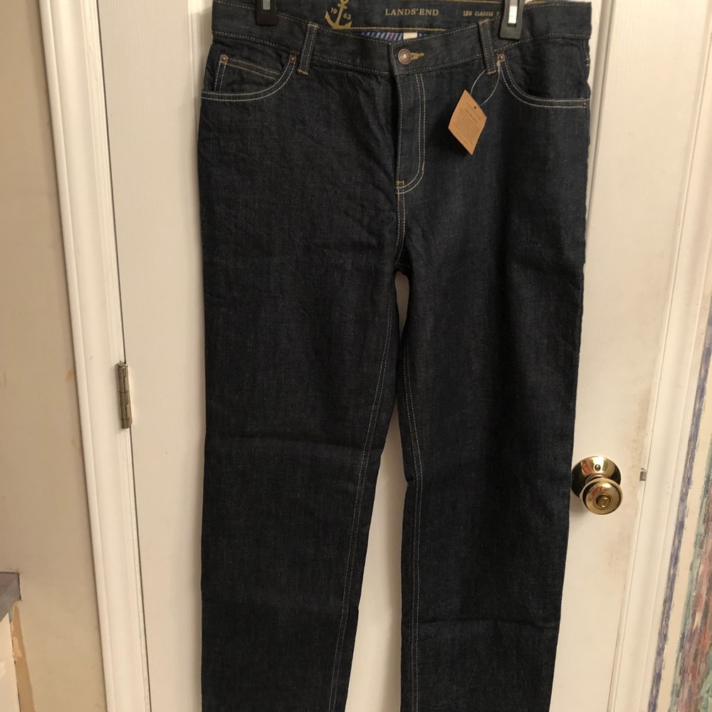 Boys Lands’ End Flannel Lined Jeans